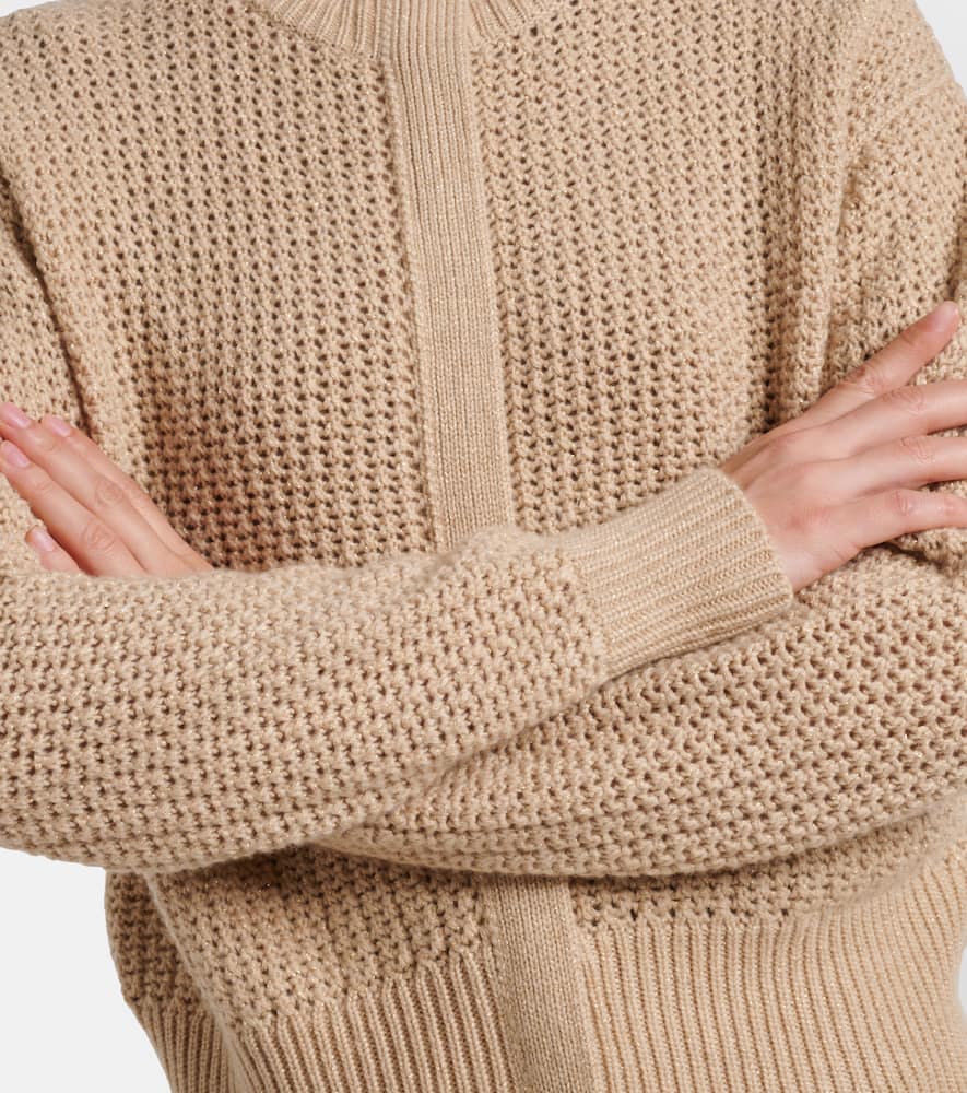 Max Mara Glassa Wool And Cashmere-blend Cardigan In Sand