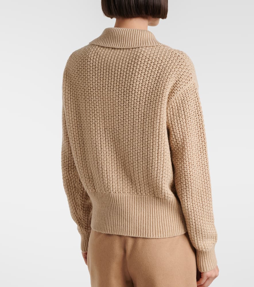 Max Mara Glassa Wool And Cashmere-blend Cardigan In Sand