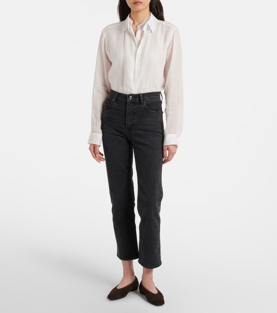  Frame Frame Ruler Cropped Straight Jeans 