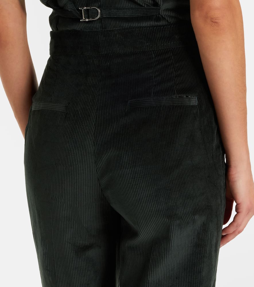 Gabriela Hearst Vesta Cotton Corduroy Flared Pants In Green