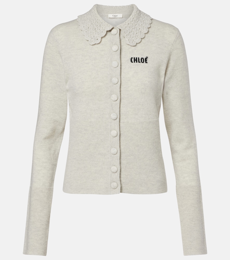 Chloe Chloé Logo wool cardigan
