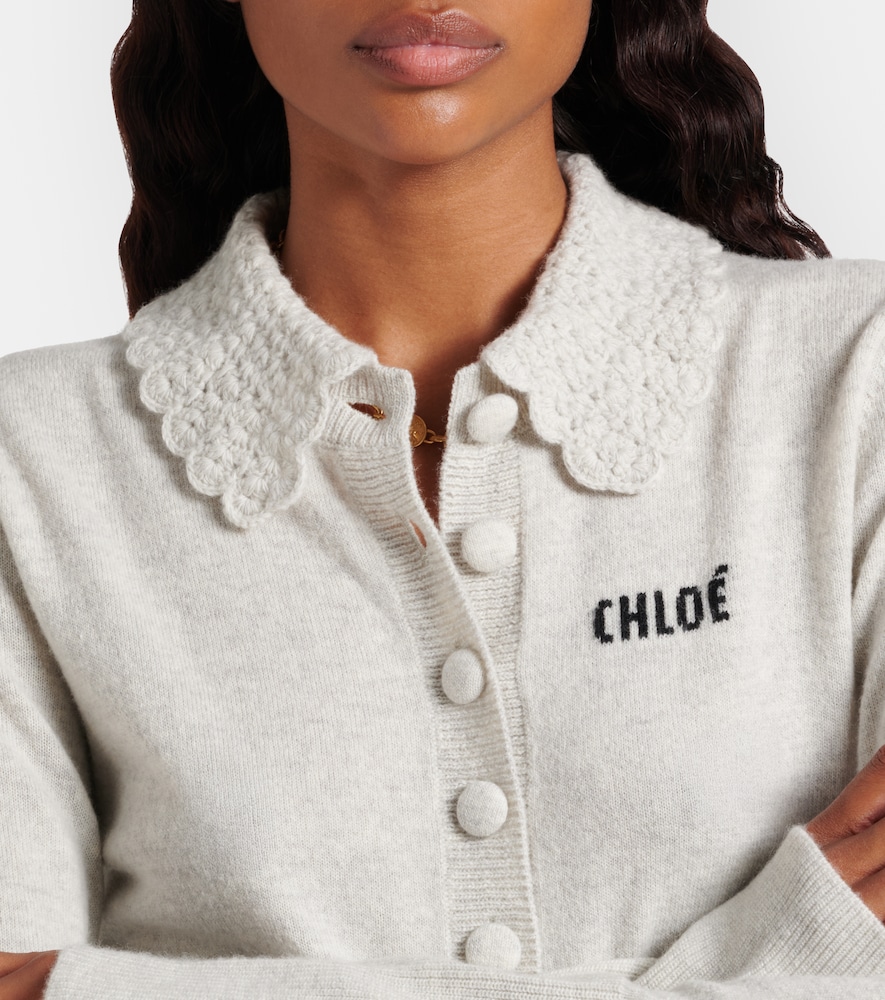  Chloe Chloé Cárdigan De Lana Con Logo 