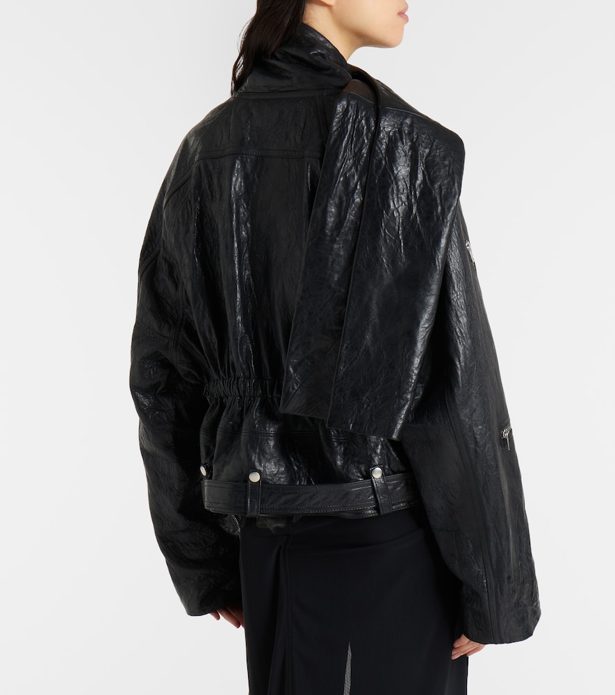 Scarf Light Leather Biker Jacket