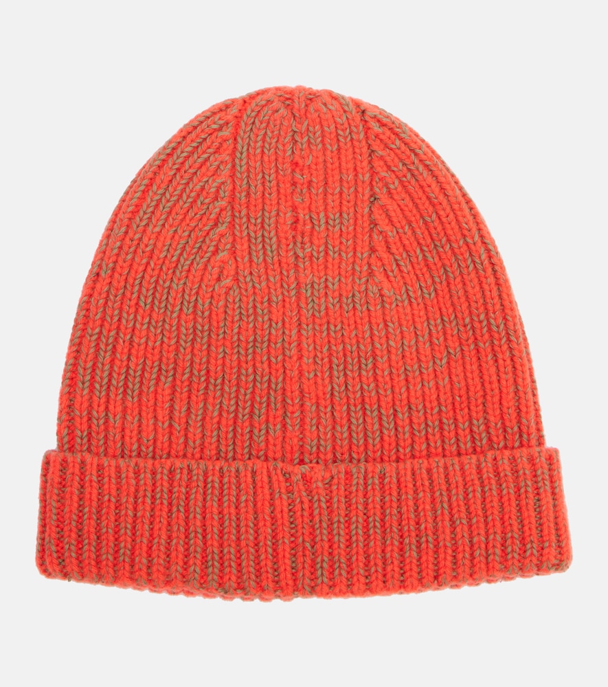  Jw Anderson Jw Anderson Ribbed-knit Wool And Cotton Beanie 