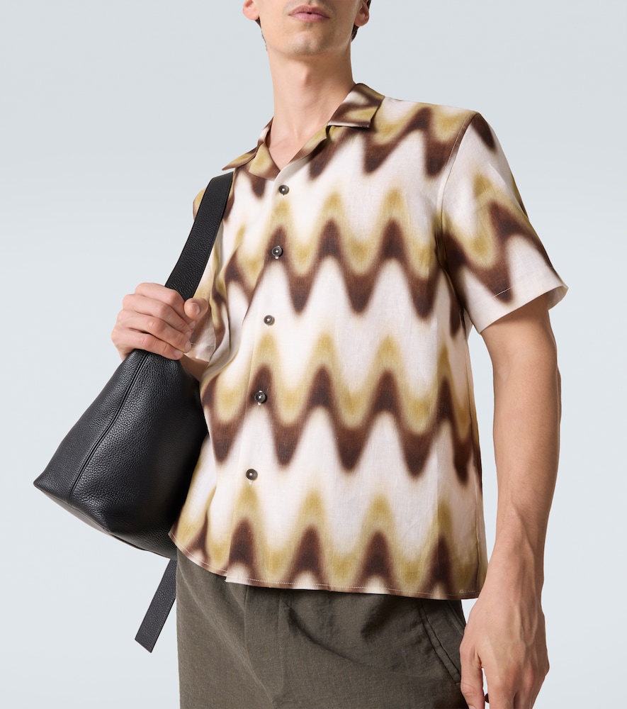  Commas Commas Printed Linen Bowling Shirt 