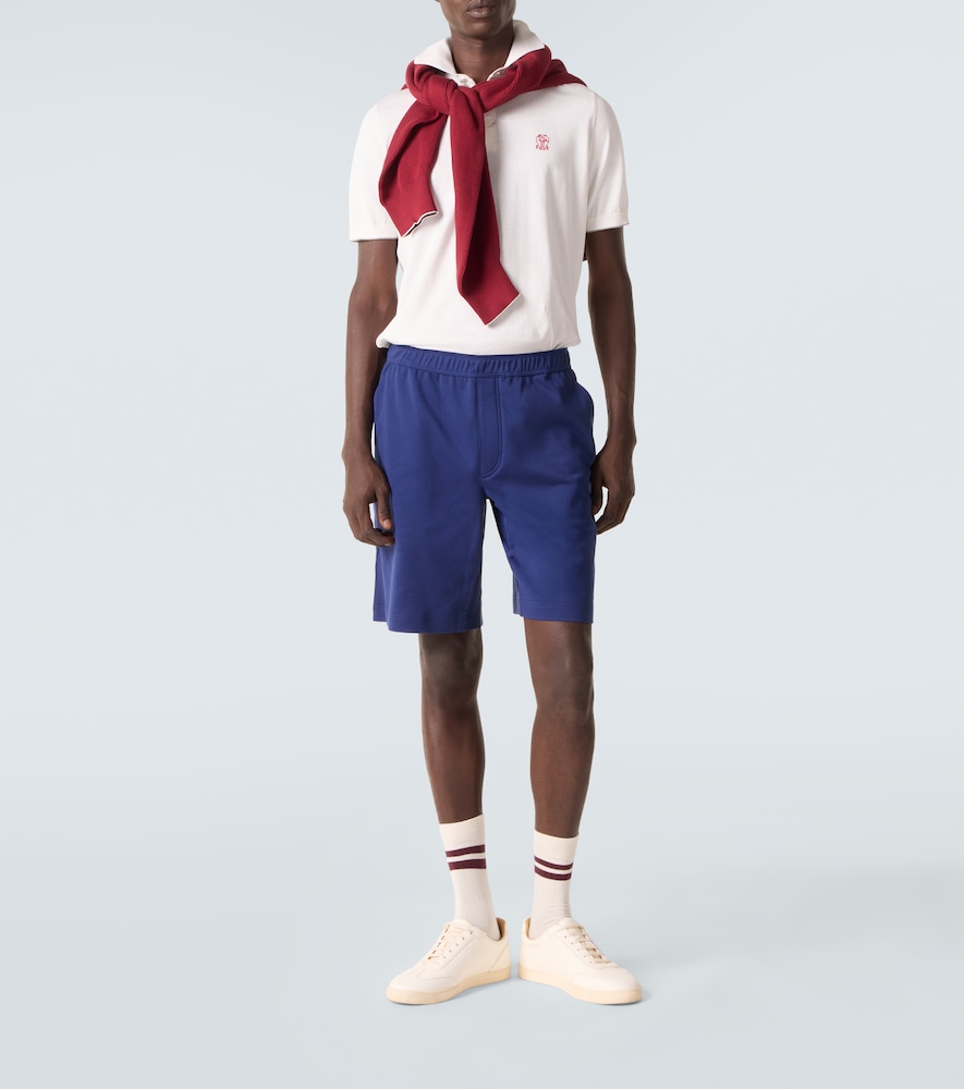  Brunello Cucinelli Brunello Cucinelli Besticktes Polohemd Aus Baumwoll-piqué 