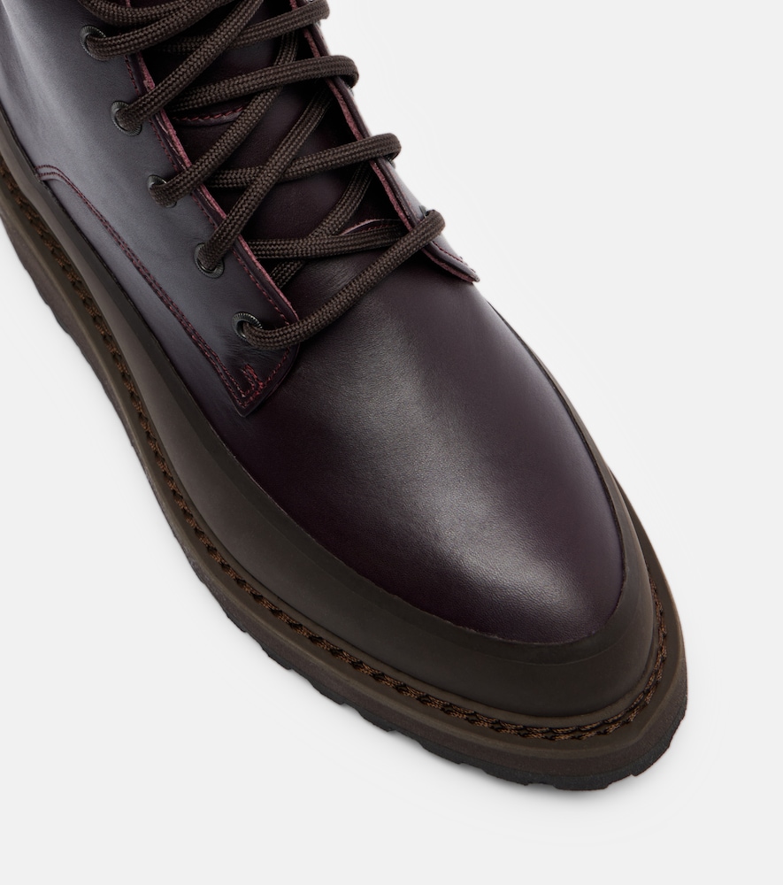  Le Monde Beryl Le Monde Bã©ryl Dolomite Leather Lace-up Boots 