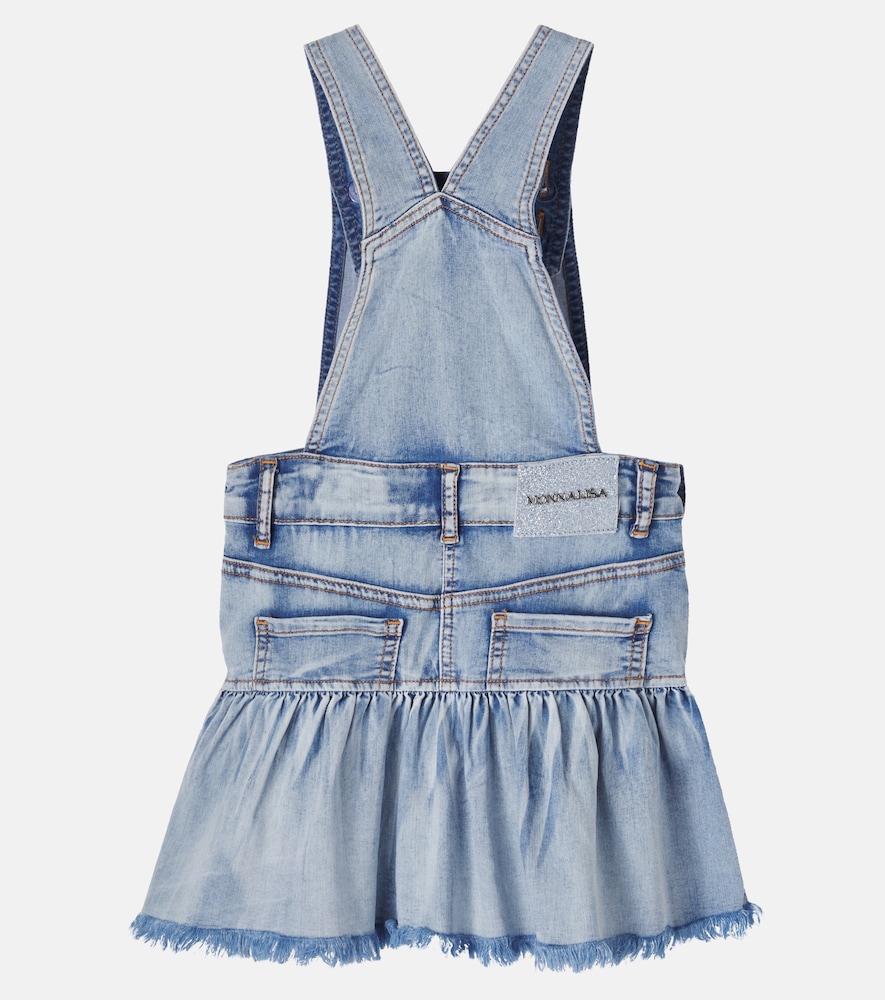  Monnalisa Monnalisa Verzierte Latzhose Aus Denim 