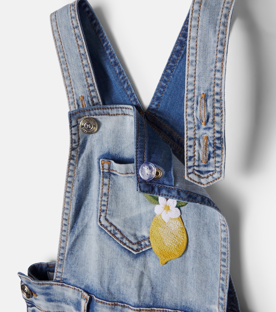  Monnalisa Monnalisa Verzierte Latzhose Aus Denim 