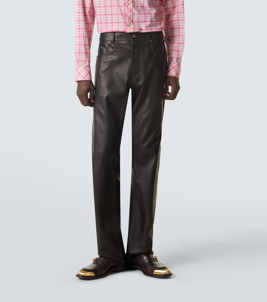  Versace Versace Gerade Hose Aus Leder 
