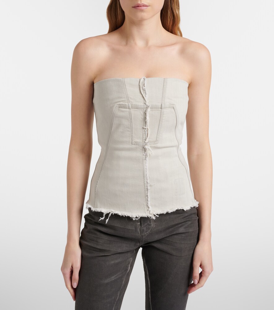 Strapless Denim Top