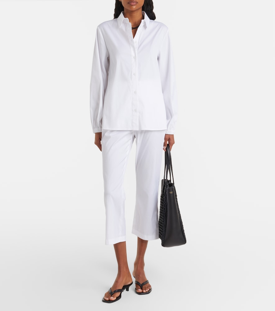 Max Mara Curve cotton-blend cropped straight pants