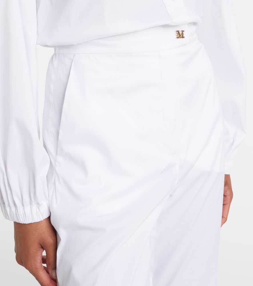  Max Mara Max Mara Curve Cotton-blend Cropped Straight Pants 