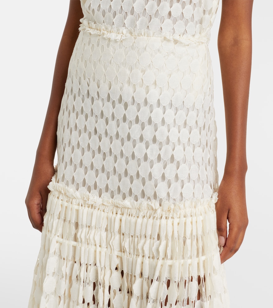  Ulla Johnson Ulla Johnson Aris Cotton-blend Lace Maxi Skirt 