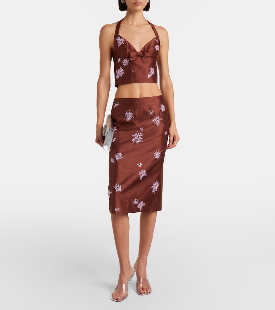  Shushu/tong Shushu/tong Verziertes Cropped-top 