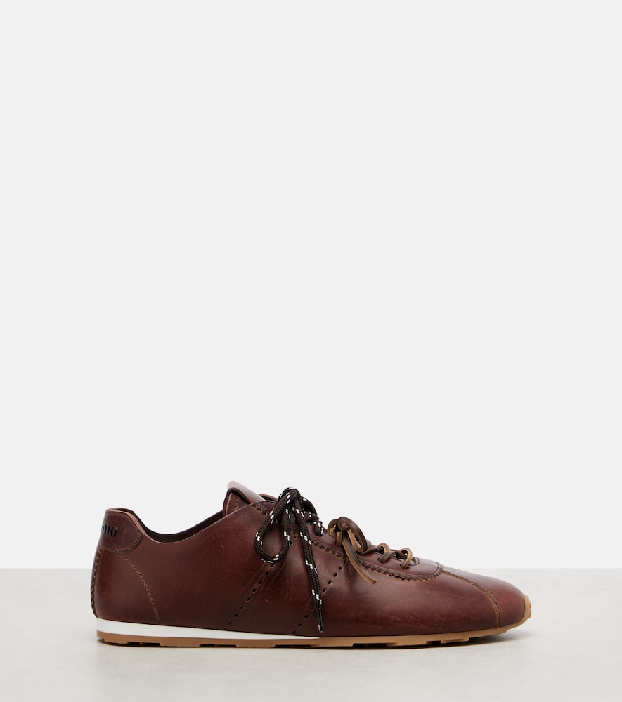  Miu Miu Miu Miu Sneakers Plume Aus Leder 