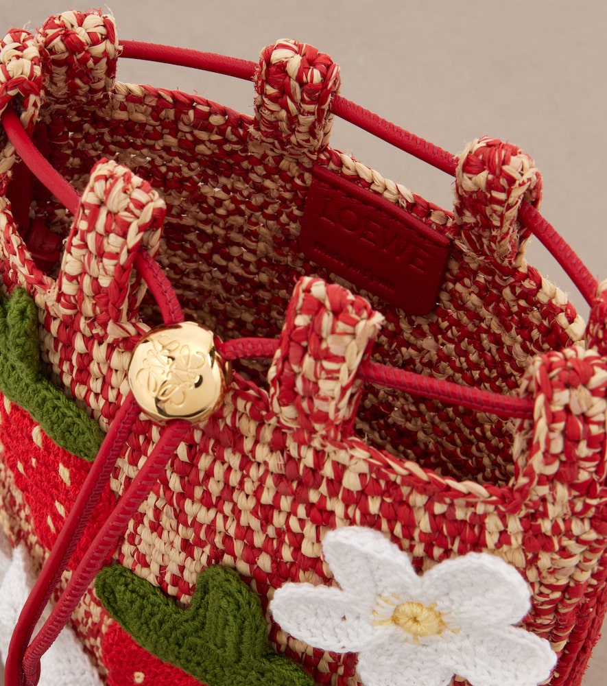  Loewe Loewe Paula's Ibiza Raffia Pouch With Strap 
