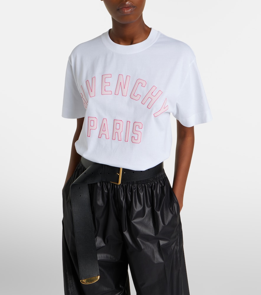 Givenchy Logo-embroidered Boxy-fit T-shirt In White