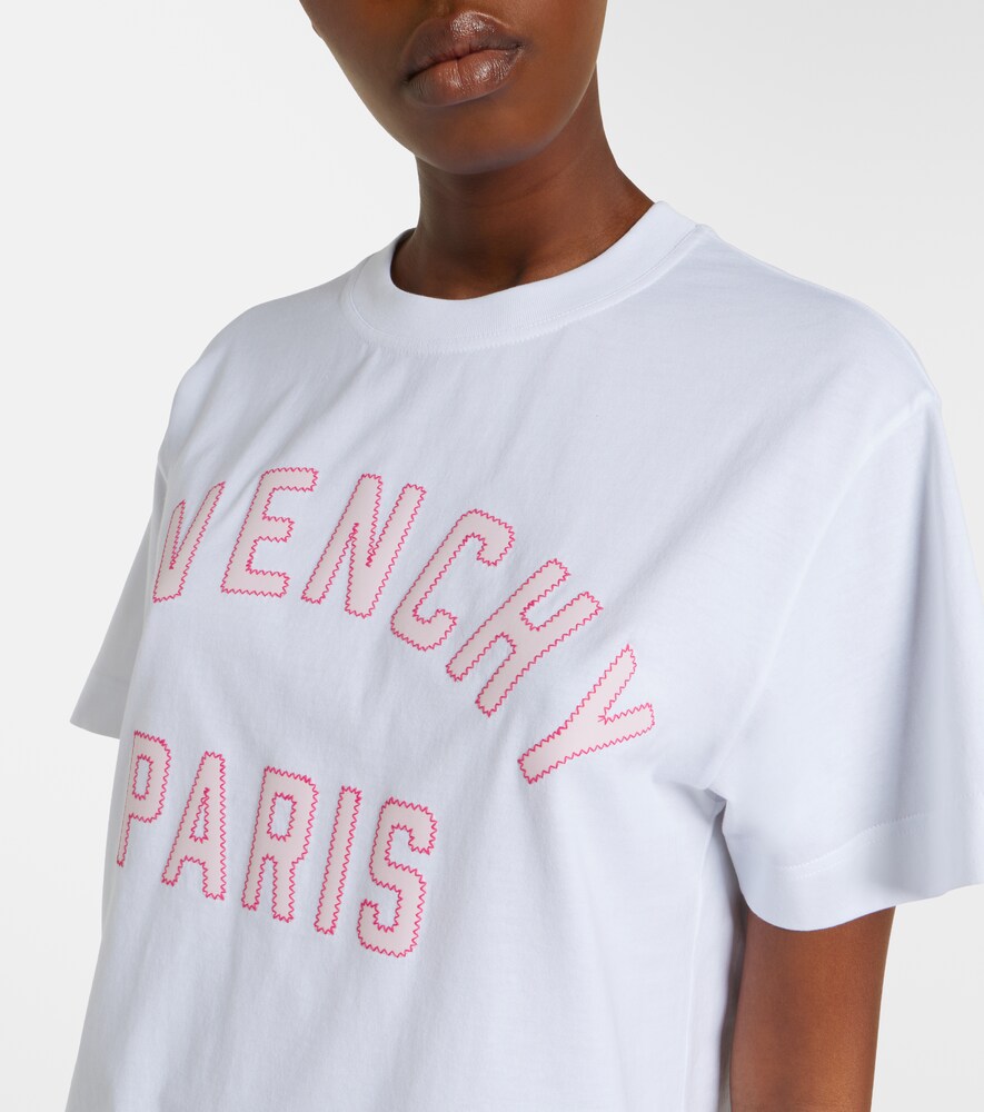 Givenchy Logo-embroidered Boxy-fit T-shirt In White
