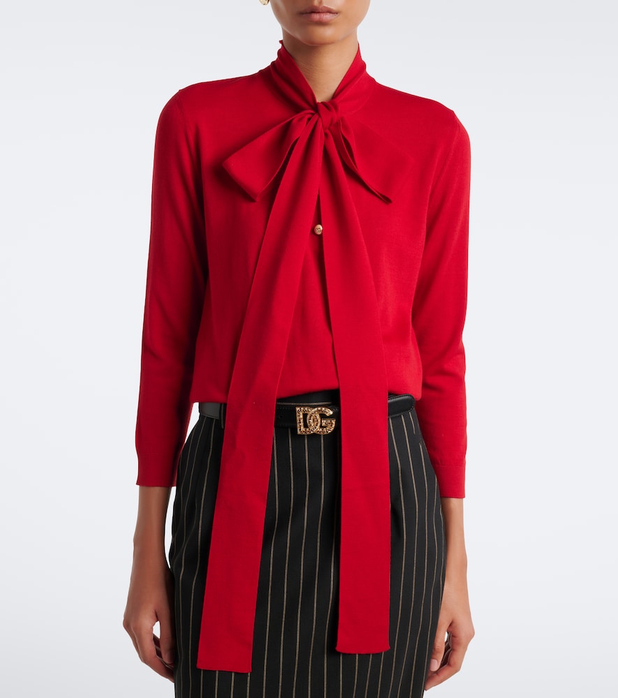 Dolce&Gabbana Bow-Detail Virgin Sweater