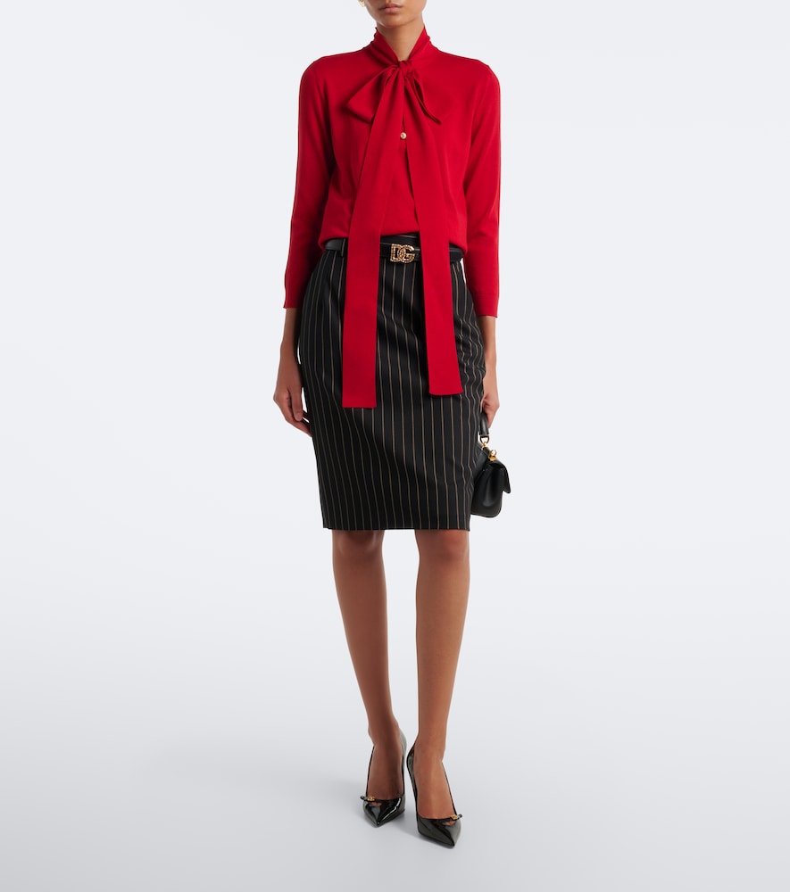 Dolce&Gabbana Bow-Detail Virgin Sweater