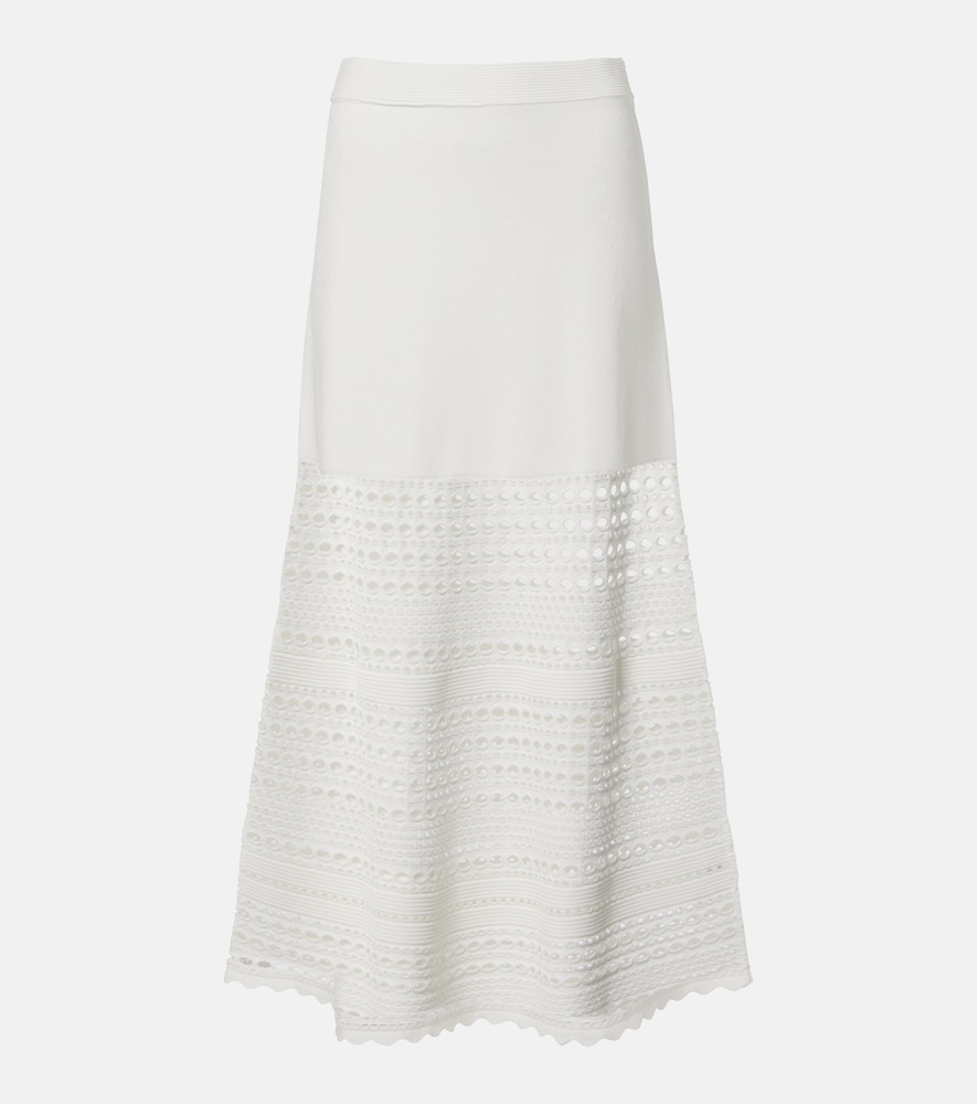 Simkhai Westly open-knit midi skirt