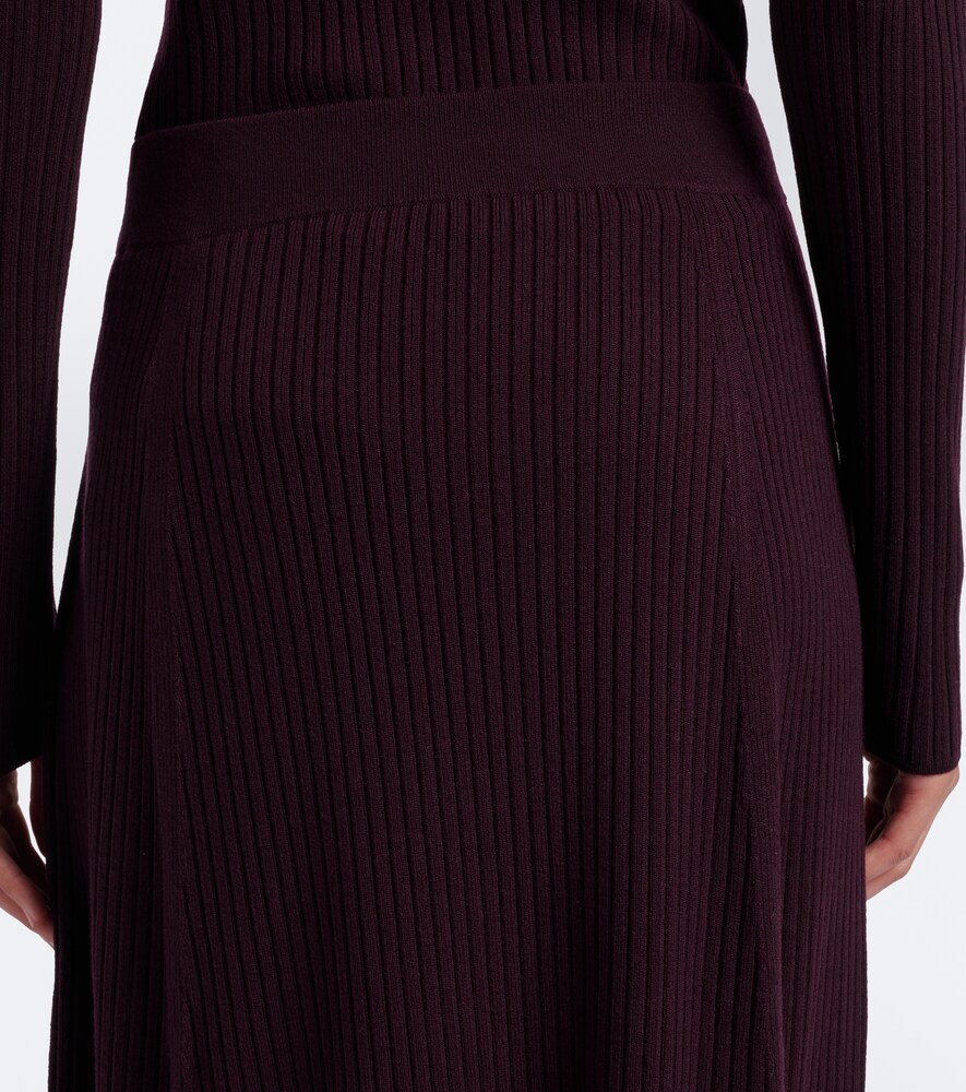 Hallie Ribbed-Knit Wool-Blend Midi