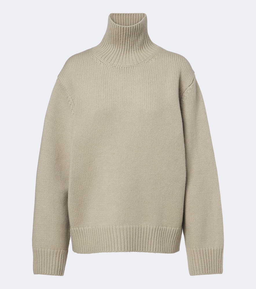 Oversize Rollkragenpullover aus Wolle
