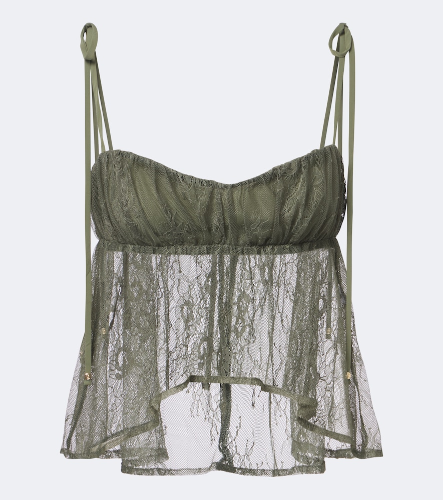 Bananhot Kendall Lace Top In Green