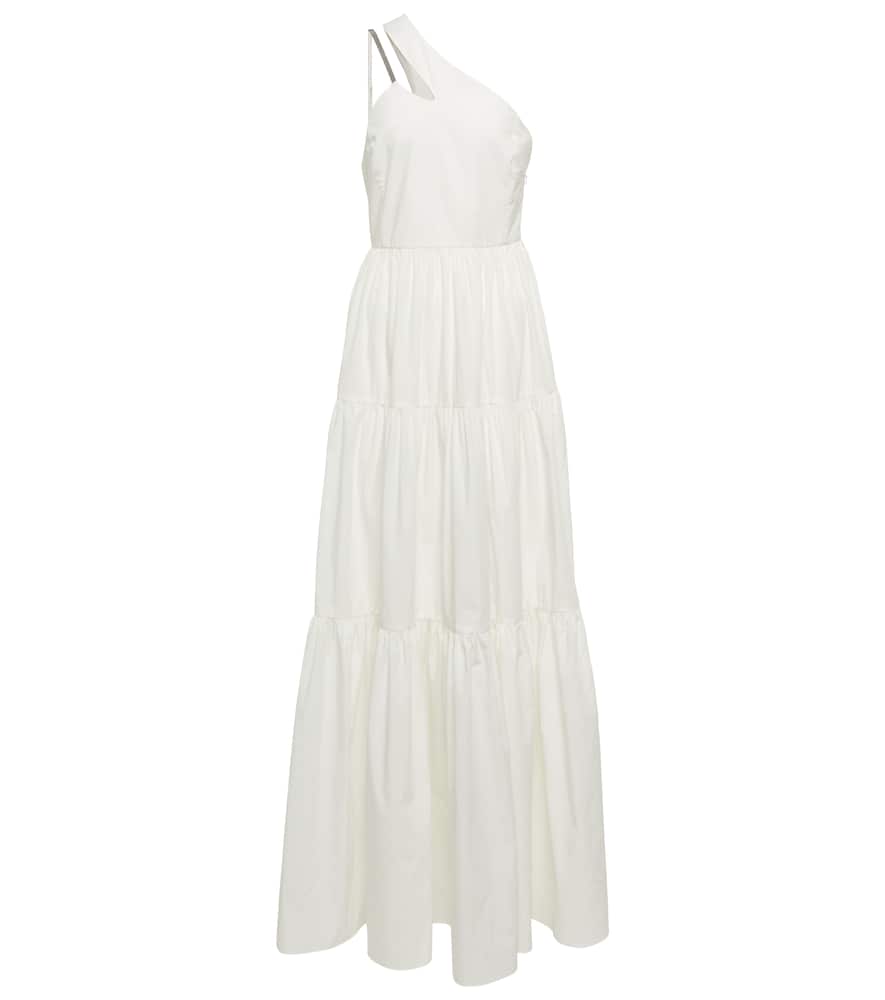 Brunello Cucinelli Embellished one-shoulder maxi dress