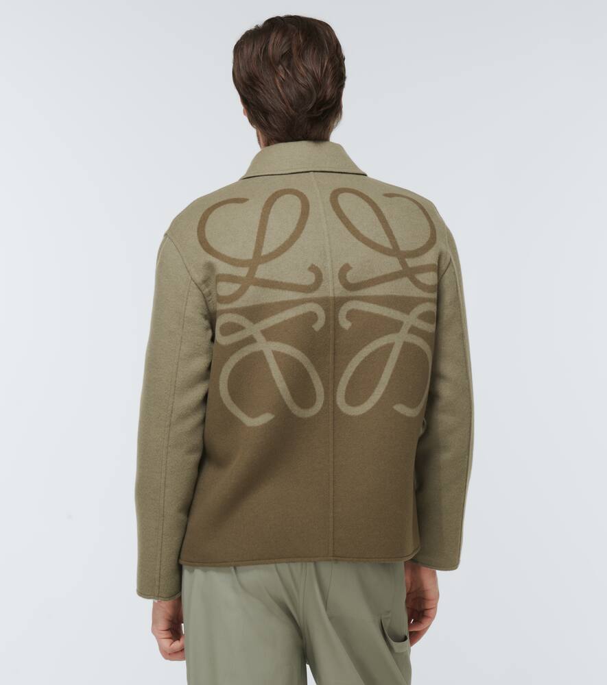 LOEWE ANAGRAM羊毛羊绒正反两穿夹克