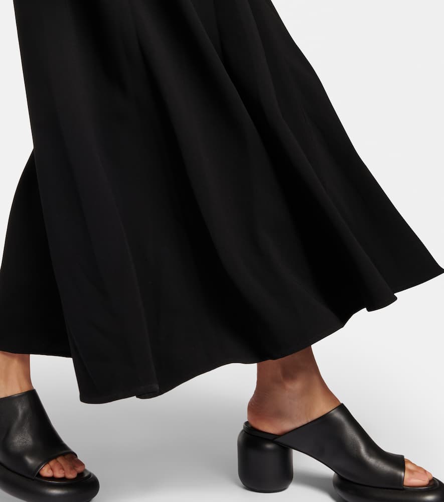 Proenza Schouler Matte Viscose Crepe Twist-back Maxi Dress In Black