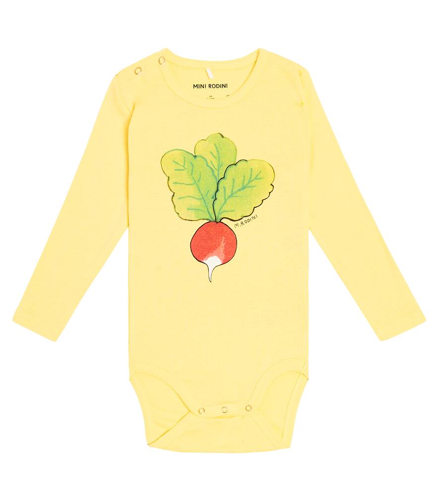 Mini Rodini Baby Gastronomic Set Of 2 Jersey Bodysuits In Multicoloured