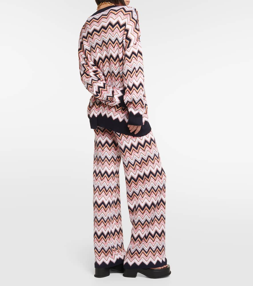 Missoni Zigzag Crochet-knit Jumper In Multicoloured