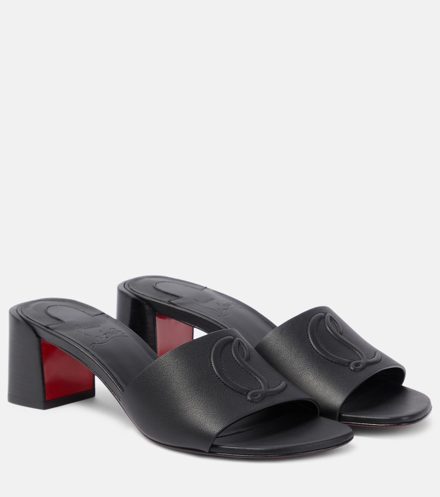 So CL 55 embossed leather mules