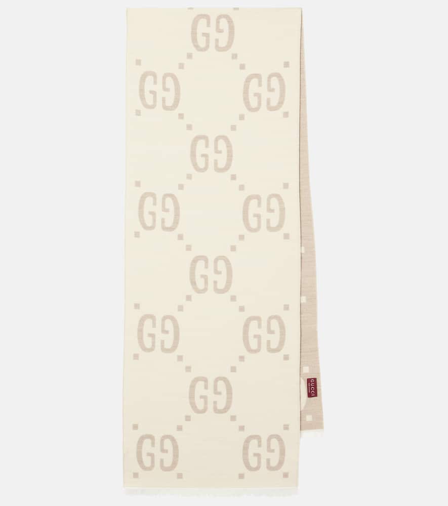 GG wool and silk scarf