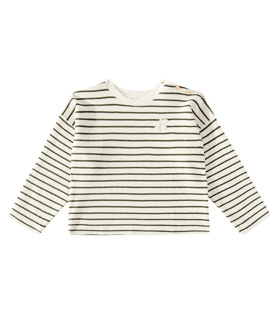 Bonpoint Gaya striped cotton-blend sweatshirt