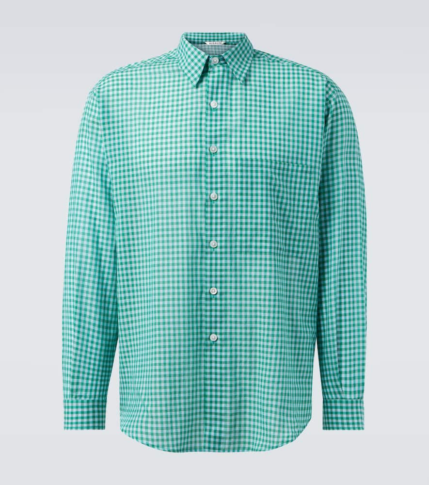 Auralee Checked Cotton Shirt - Men's - Cotton In Green