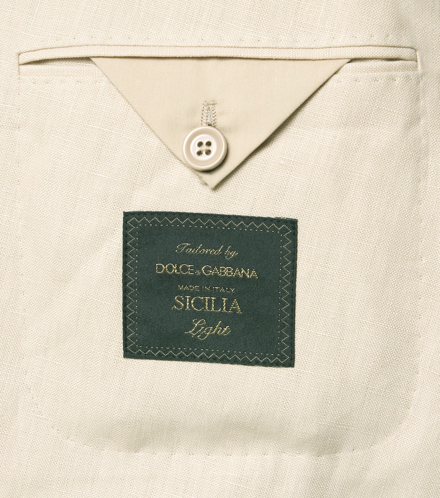  Dolce&gabbana Dolce&gabbana Double-breasted Linen Blazer 