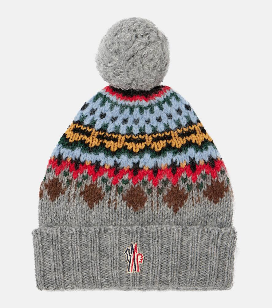 Moncler Logo wool and alpaca-blend beanie