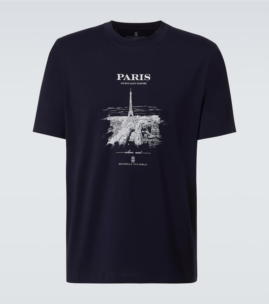 Printed cotton jersey T-shirt