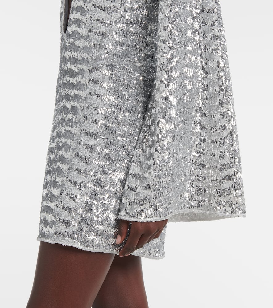 Oseree Oséree Lumière O Sequined Beach Cover-up In Silver