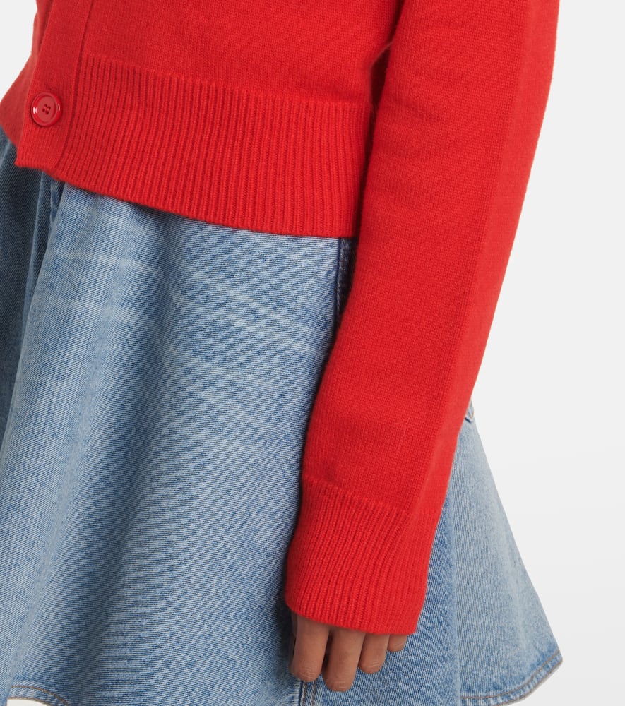 Ami Alexandre Mattiussi Ami De Caur Wool And Cashmere Cardigan In Red