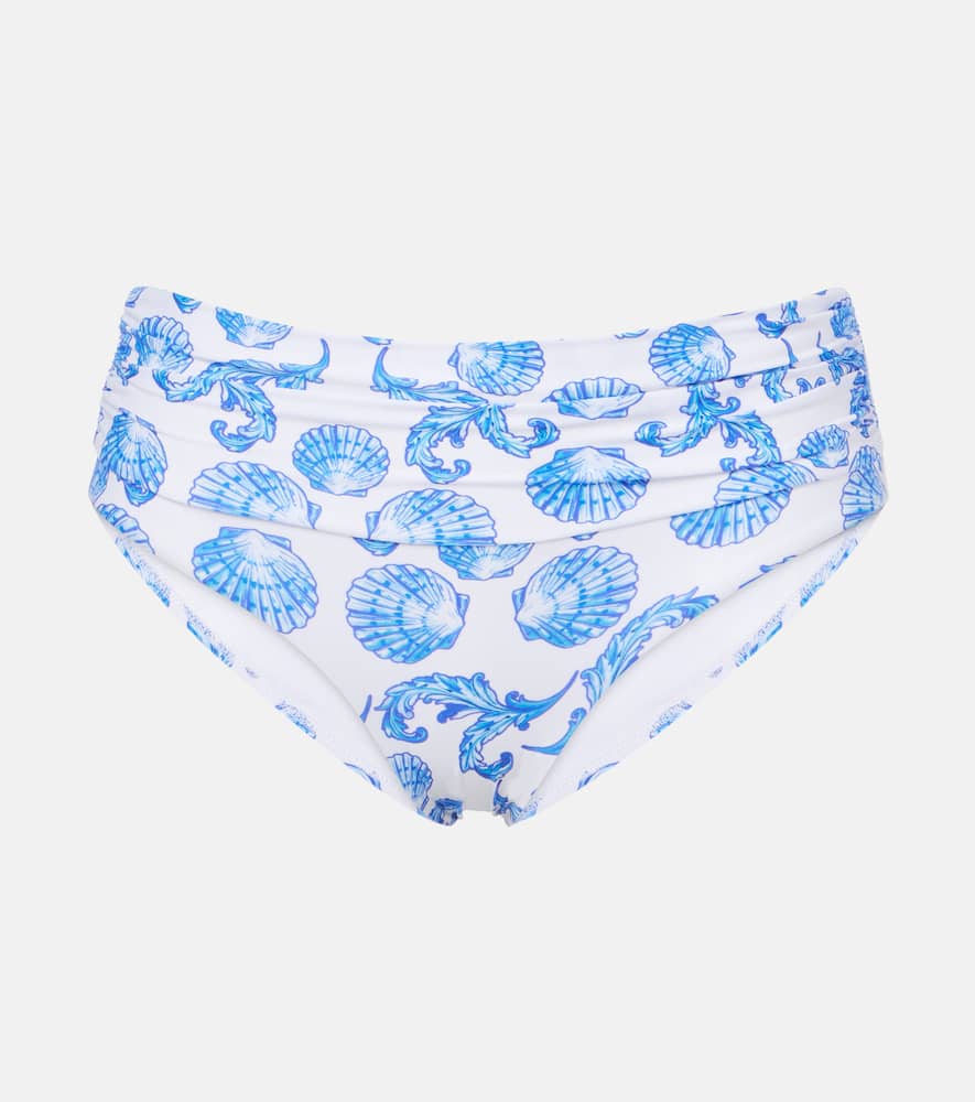 Melissa Odabash Bel Air Printed Bikini Bottoms In Blue