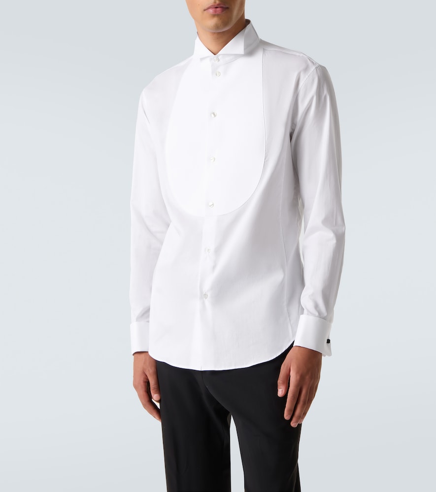 Cotton Poplin Tuxedo Shirt