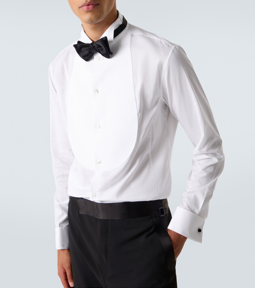 Cotton Poplin Tuxedo Shirt
