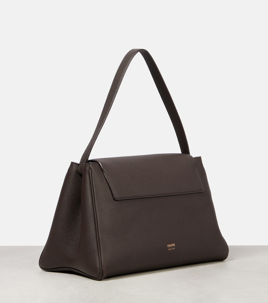 Khaite Audrey Leather Tote Bag In Brown
