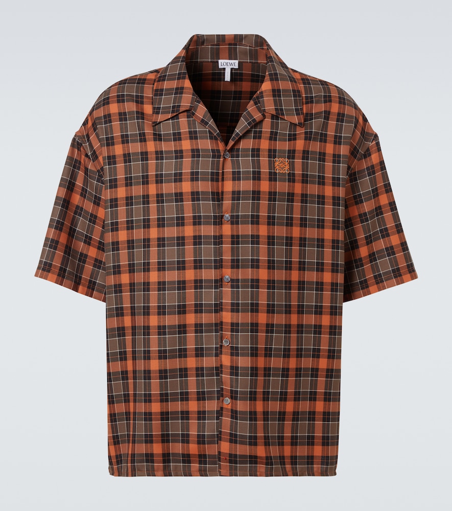 LOEWE Loewe Anagram plaid bowling shirt　ロエベ アナグラム チェック柄 ボウリング シャツ
