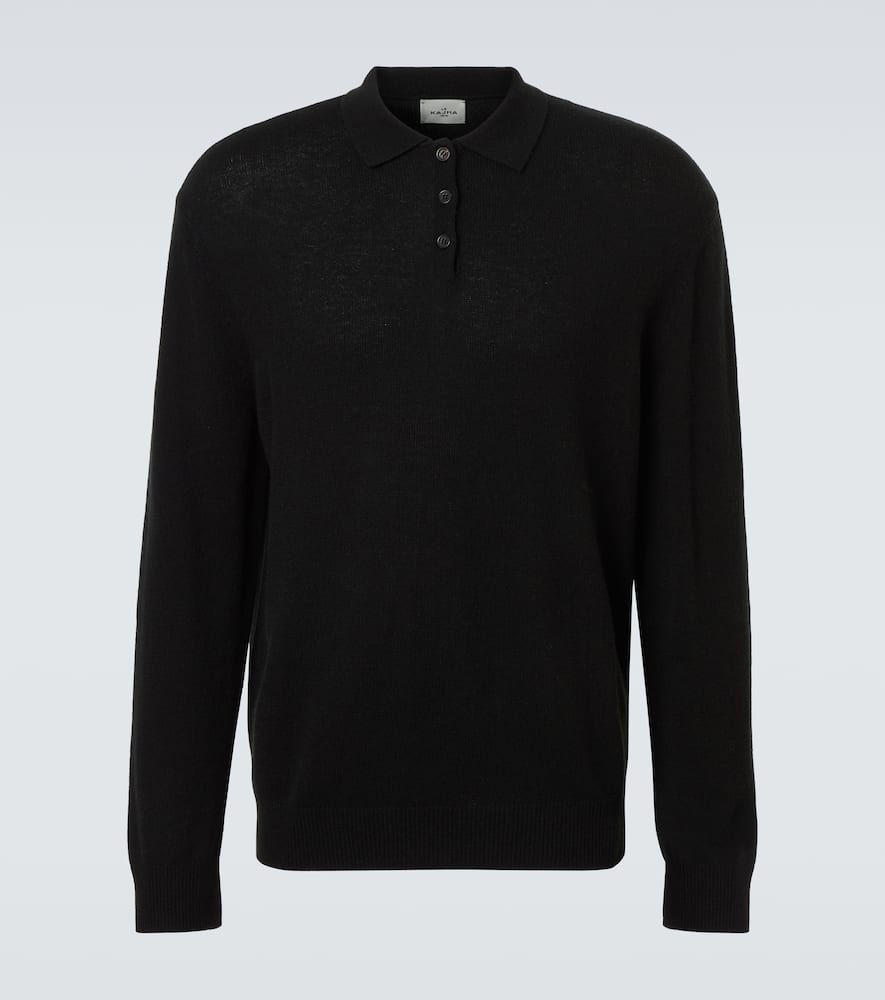 Le Kasha Crete Cashmere Polo Sweater In Black