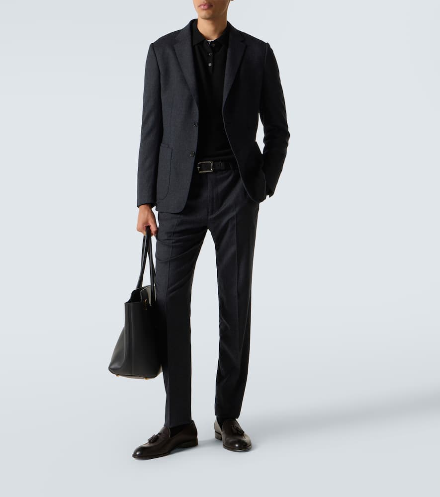 Le Kasha Crete Cashmere Polo Sweater In Black